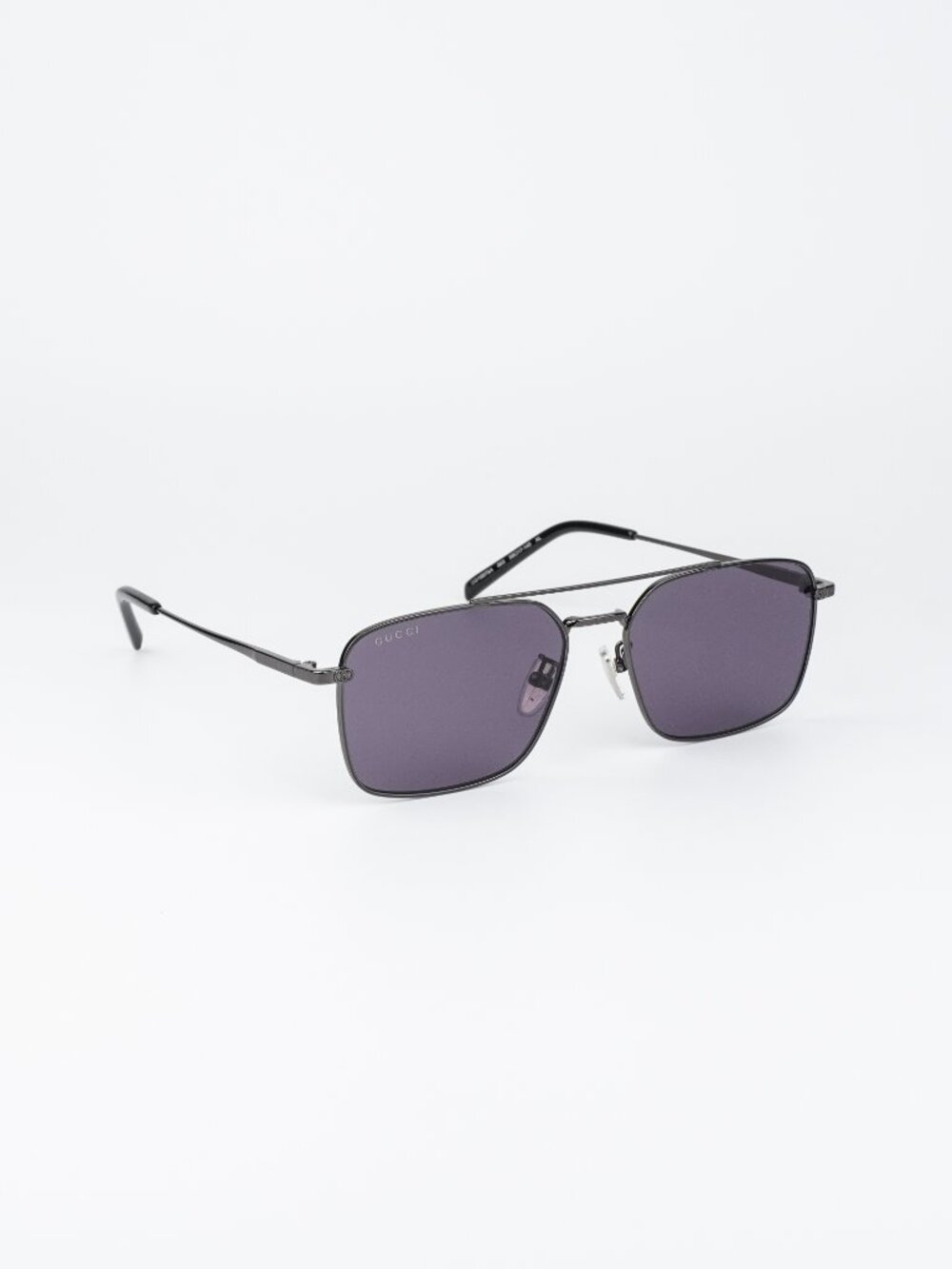 Gucci Women Sunglasses Ruthenium Violet Rectangular GG1957SA 003 NEW AUTHENTIC - Picture 4 of 14